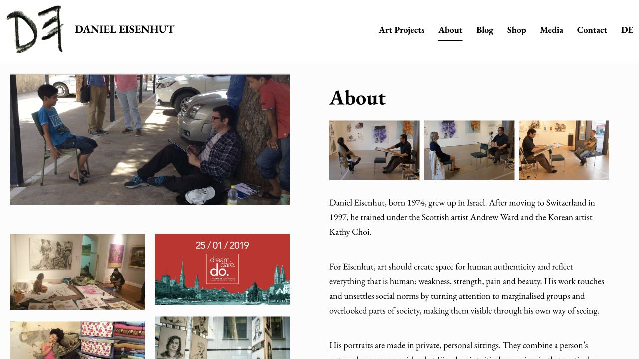 Daniel Eisenhut’s artist profile with biography and photographs.